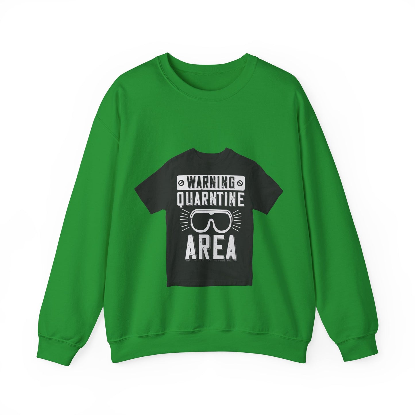 warning quarantine area — Unisex Heavy Blend Crewneck (G18000)