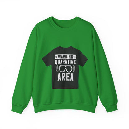 warning quarantine area — Unisex Heavy Blend Crewneck (G18000)
