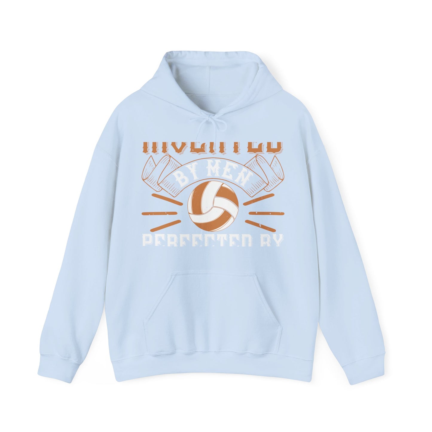 Volleyball Invented by men, perfected by women-01 — Unisex Heavy Blend Hoodie (G18500)
