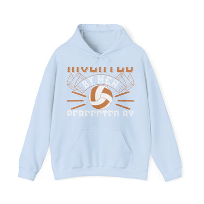 Volleyball Invented by men, perfected by women-01 — Unisex Heavy Blend Hoodie (G18500)