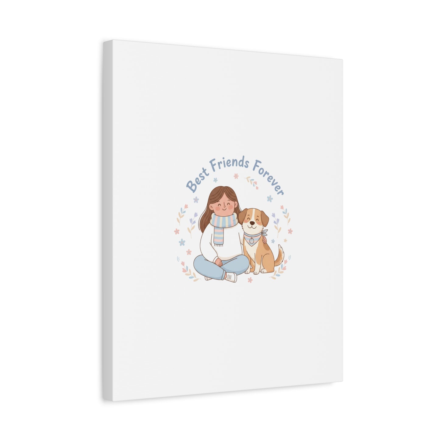 Best Friends Forever Canvas | Pet Owner Matching, Paw Print Art