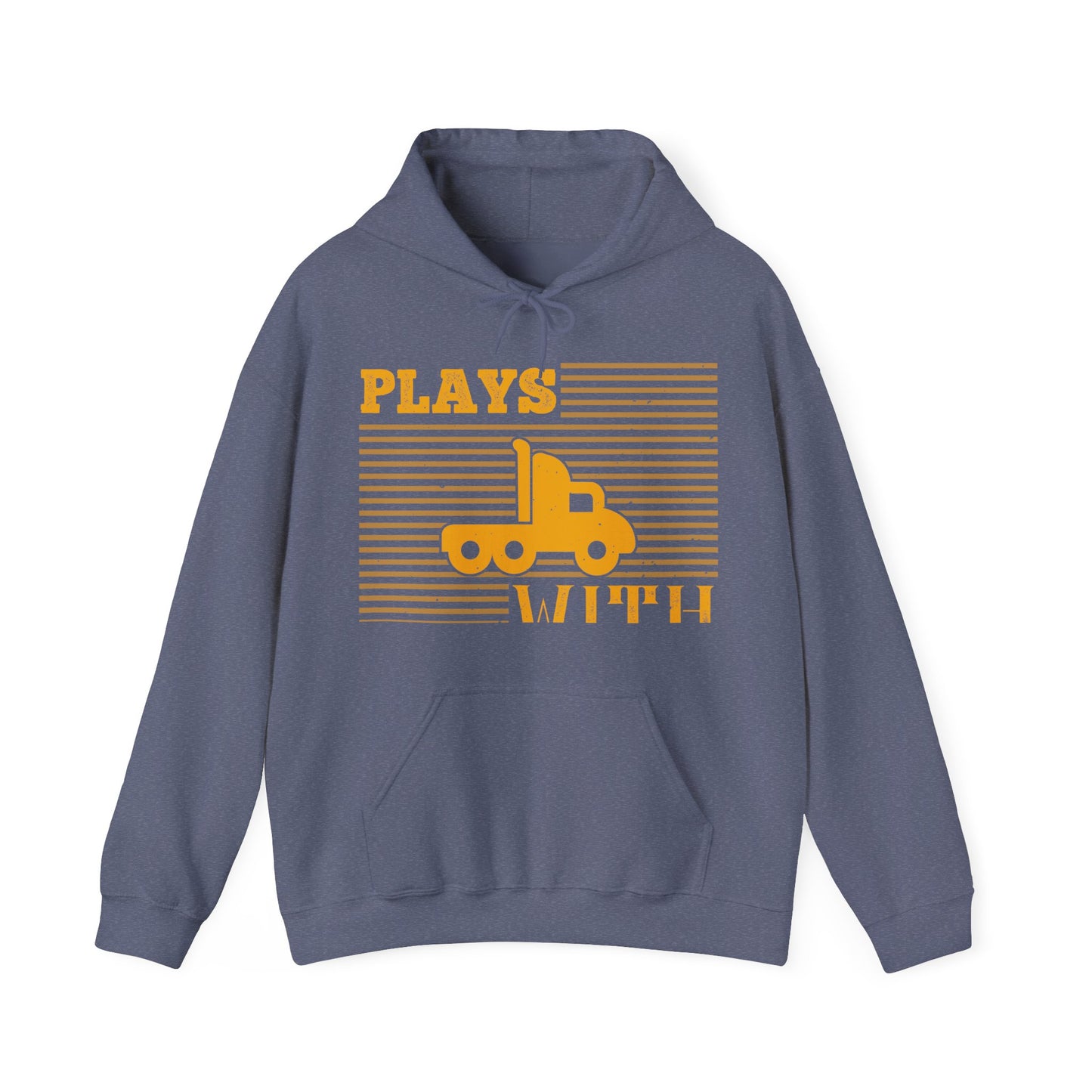 Still Plays With Trucks (2) — Unisex Heavy Blend Hoodie (G18500)