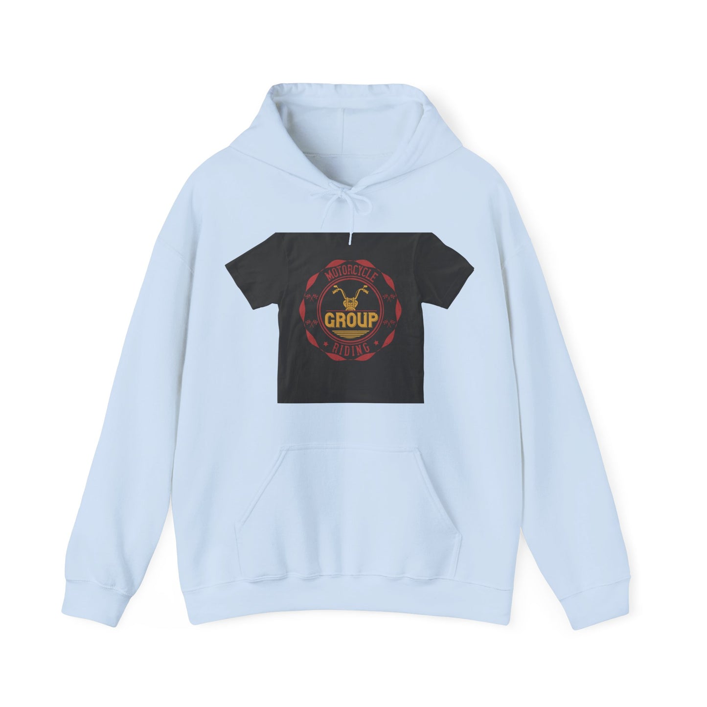 motorcycle group riding — Unisex Heavy Blend Hoodie (G18500)