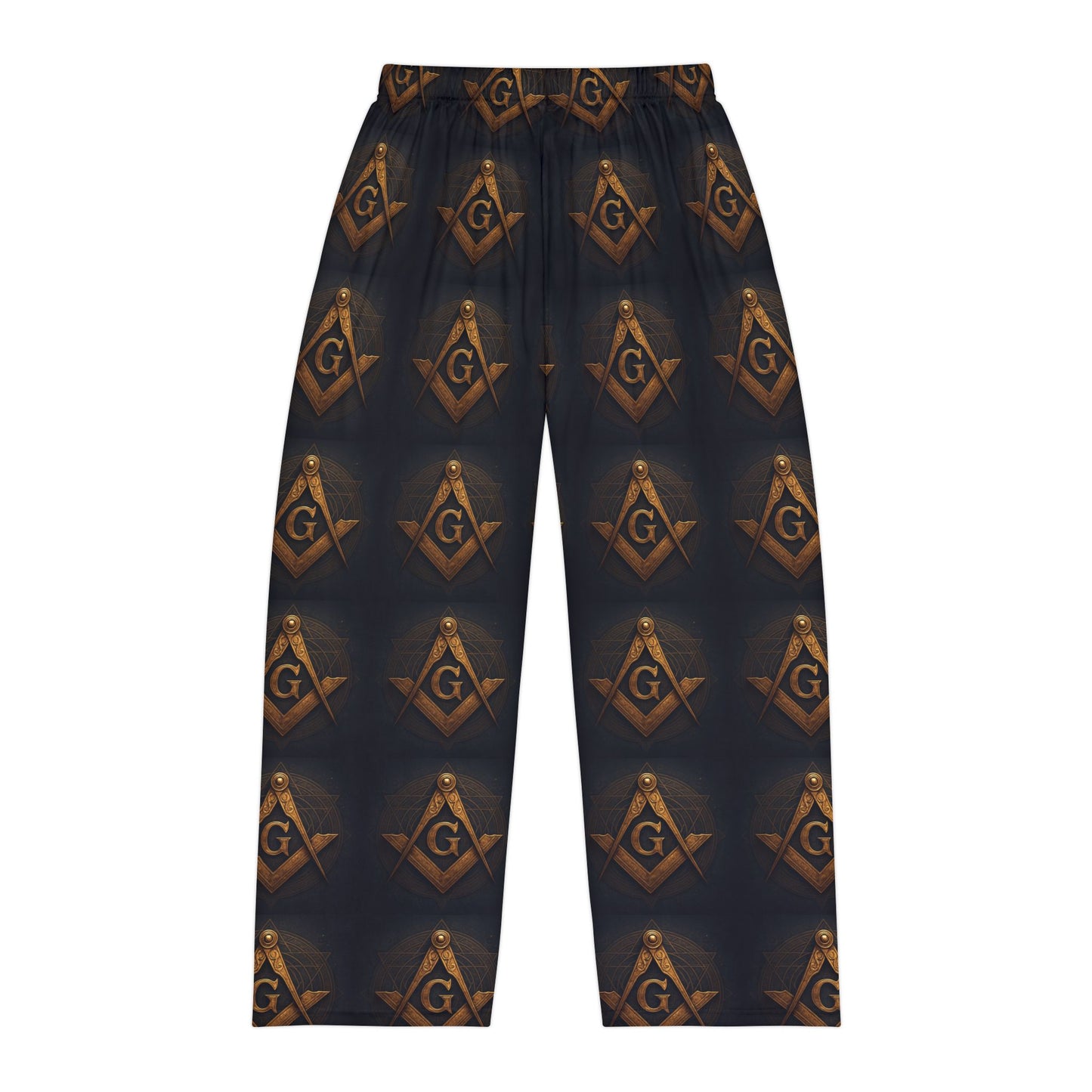 Freemason Emblem Pajama Pants | All-Over Print Lounge Sleepwear