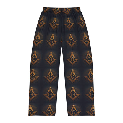 Freemason Emblem Pajama Pants | All-Over Print Lounge Sleepwear
