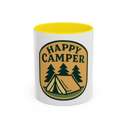 Happy Camper Coffee Mug - Fun Camping Gift, Outdoor Lover's Mug, Adventure Coffee Cup, Holiday Gift, Camping Decor