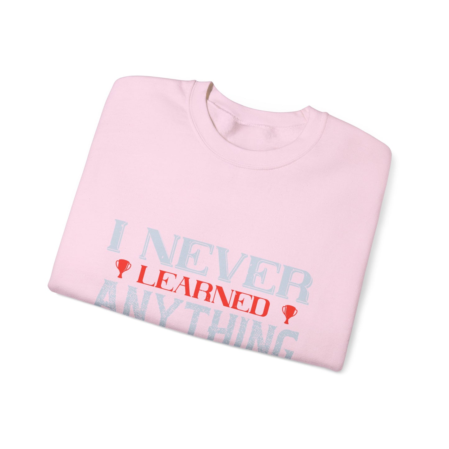 I never learned anything from a match that I won-01 — Unisex Heavy Blend Crewneck (G18000)