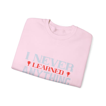 I never learned anything from a match that I won-01 — Unisex Heavy Blend Crewneck (G18000)