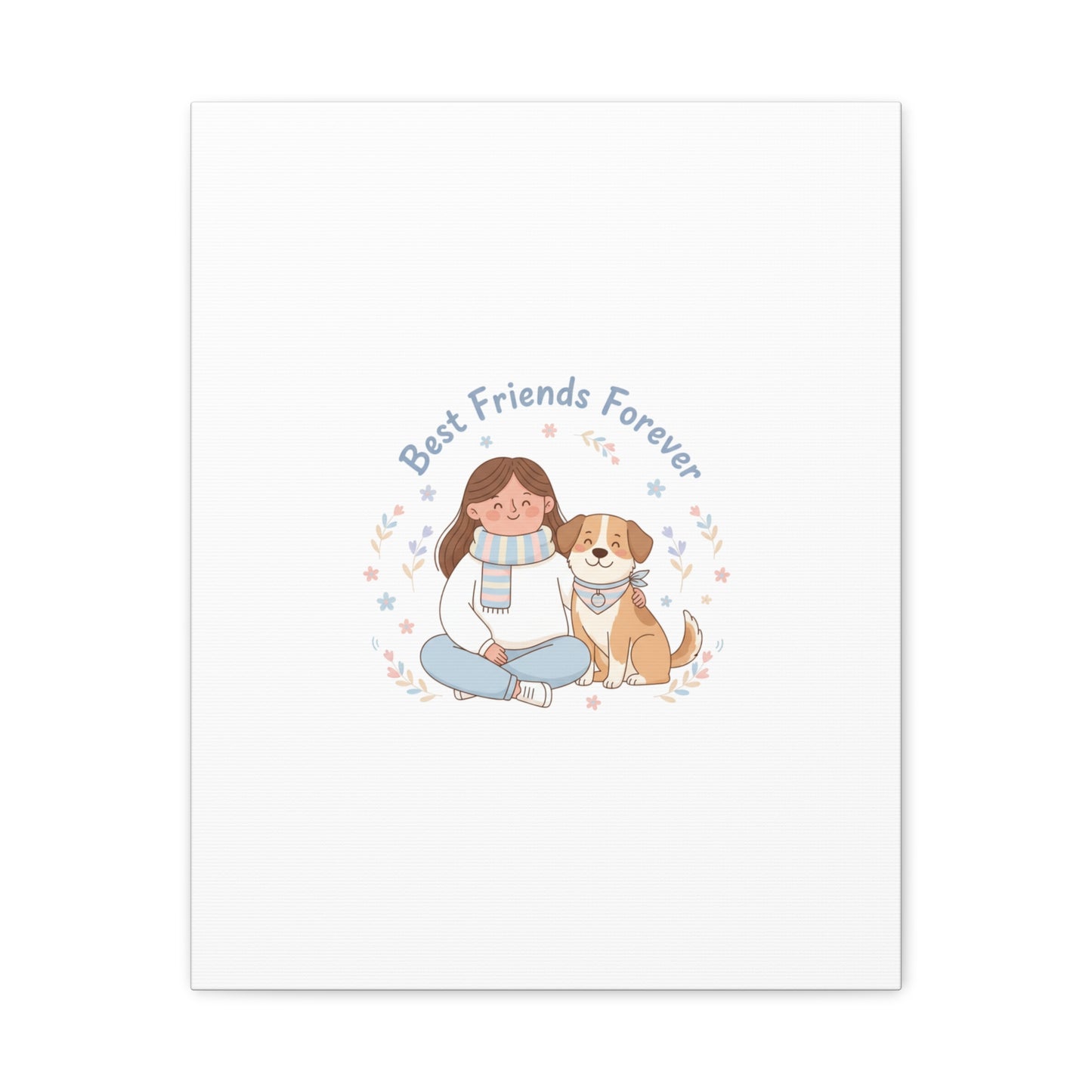 Best Friends Forever Canvas | Pet Owner Matching, Paw Print Art