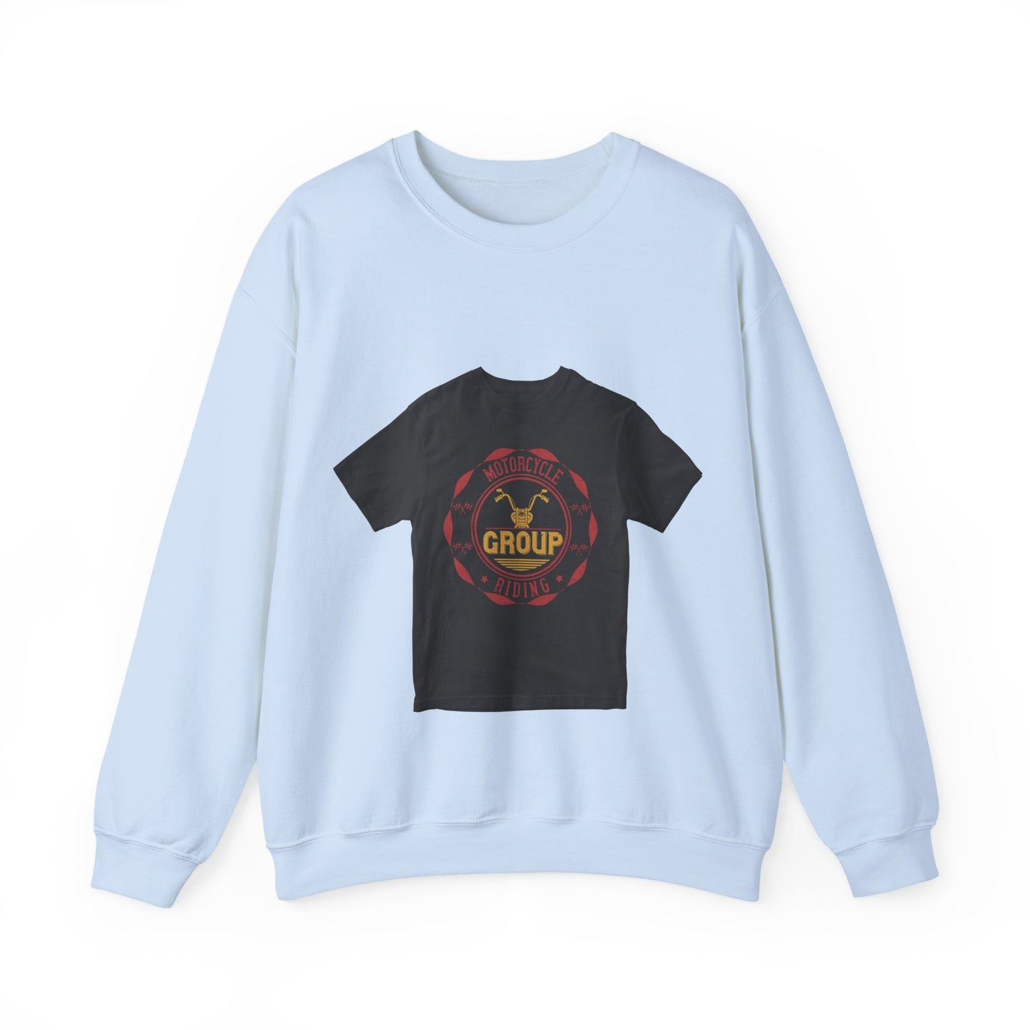 motorcycle group riding — Unisex Heavy Blend Crewneck (G18000)