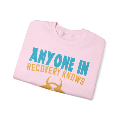 Anyone in recovery knows that isolation is the biggest enemy-01 — Unisex Heavy Blend Crewneck (G18000)