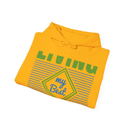 living my best quarantine-01 — Unisex Heavy Blend Hoodie (G18500)