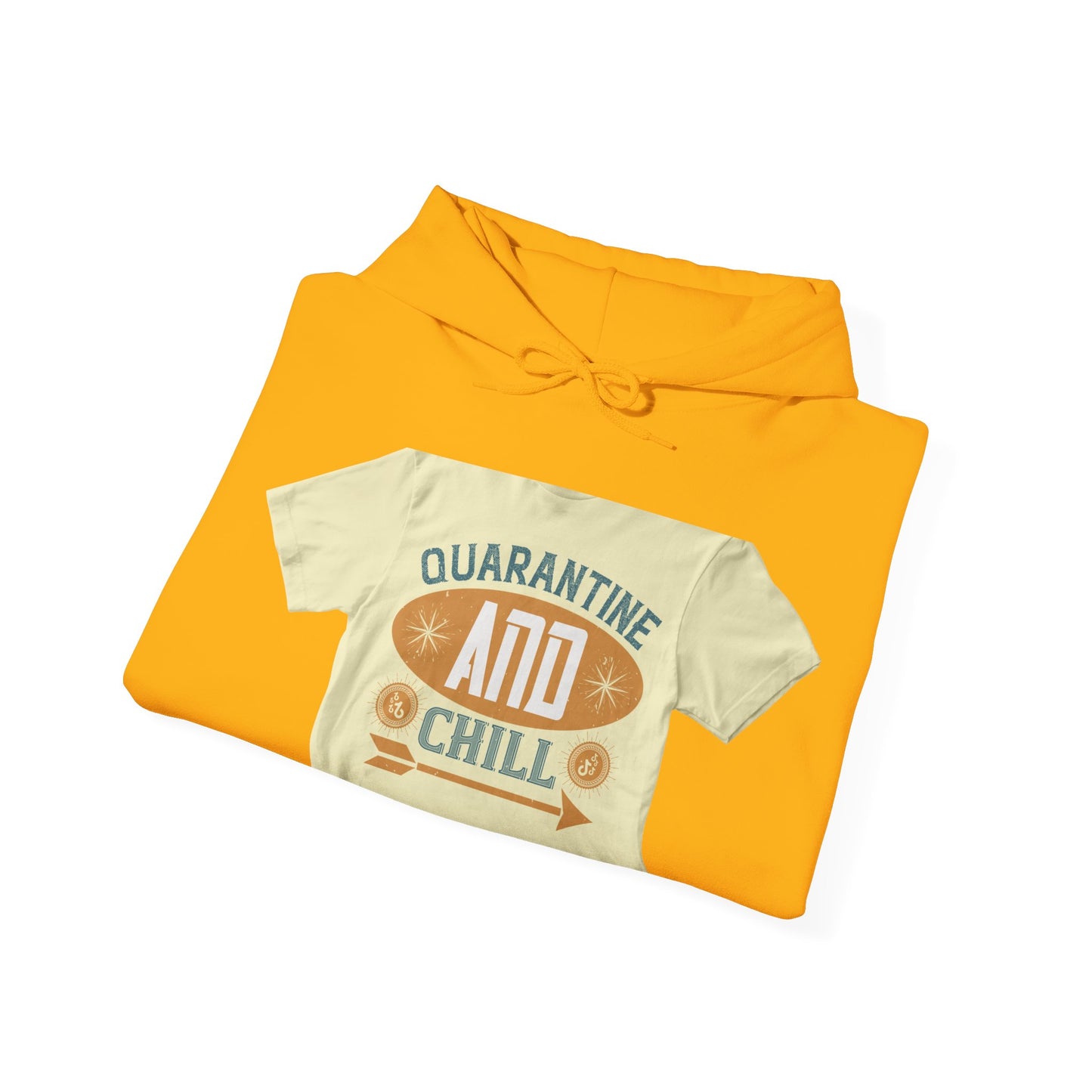 quarantine and chill — Unisex Heavy Blend Hoodie (G18500)