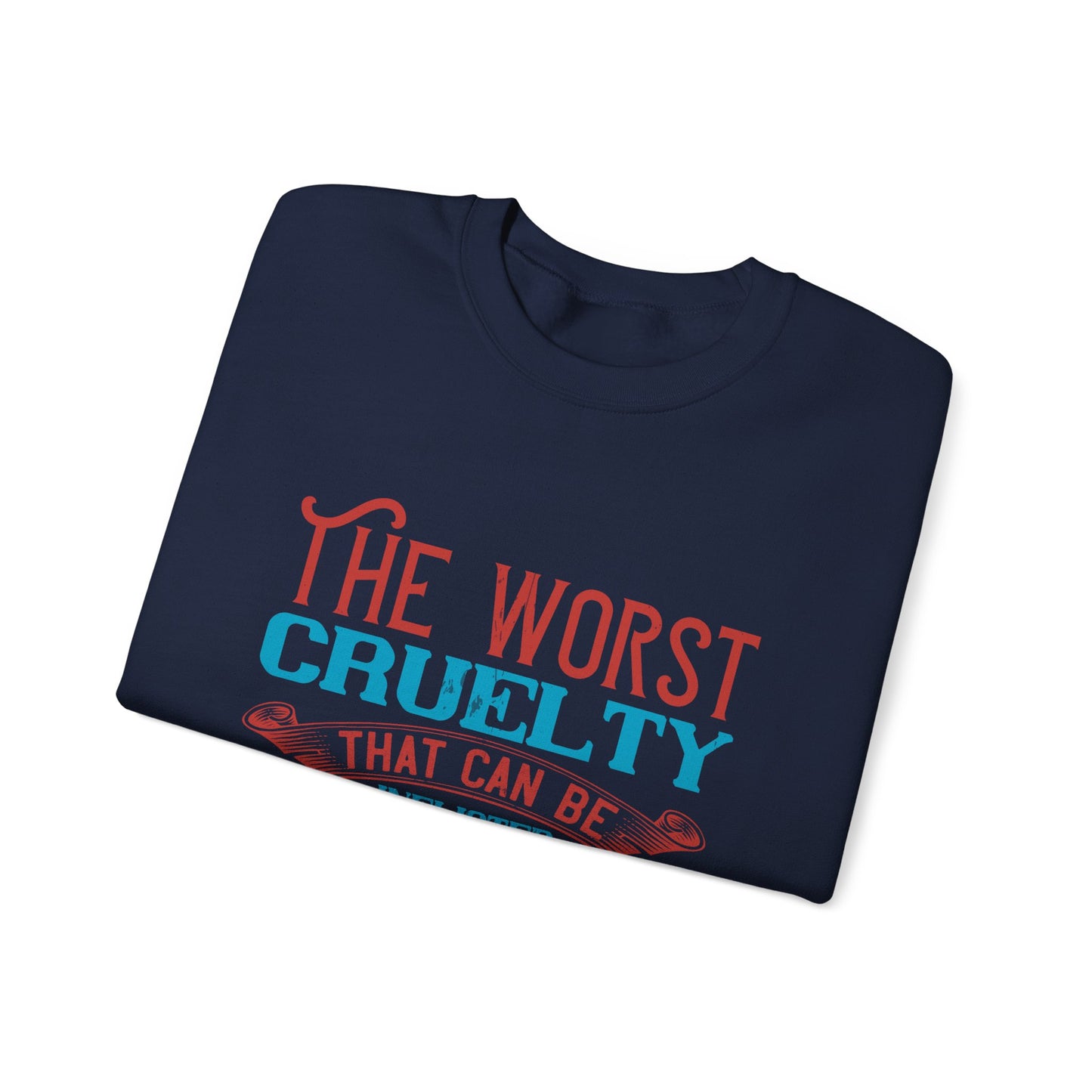 The worst cruelty that can be inflicted on a human being is isolation-01 — Unisex Heavy Blend Crewneck (G18000)