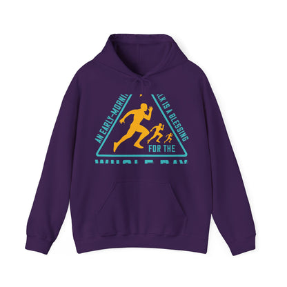 An early-morning walk is a blessing for the whole day-01 — Unisex Heavy Blend Hoodie (G18500)