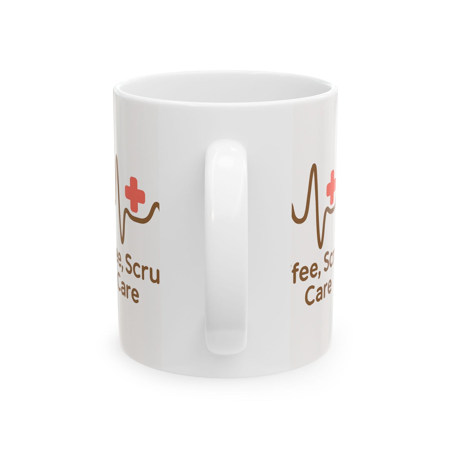 Heartbeats & Coffee Inspirational Mug - Nurse Gift, Medical Professional Humor, Healthcare Appreciation, Unique Coffee Cup