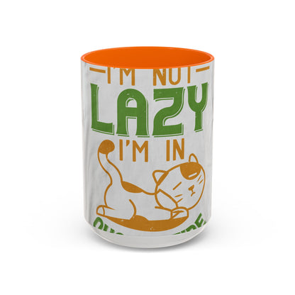 iΓÇÖm not lazy iΓÇÖm in quarantine — Accent Mug 11/15oz