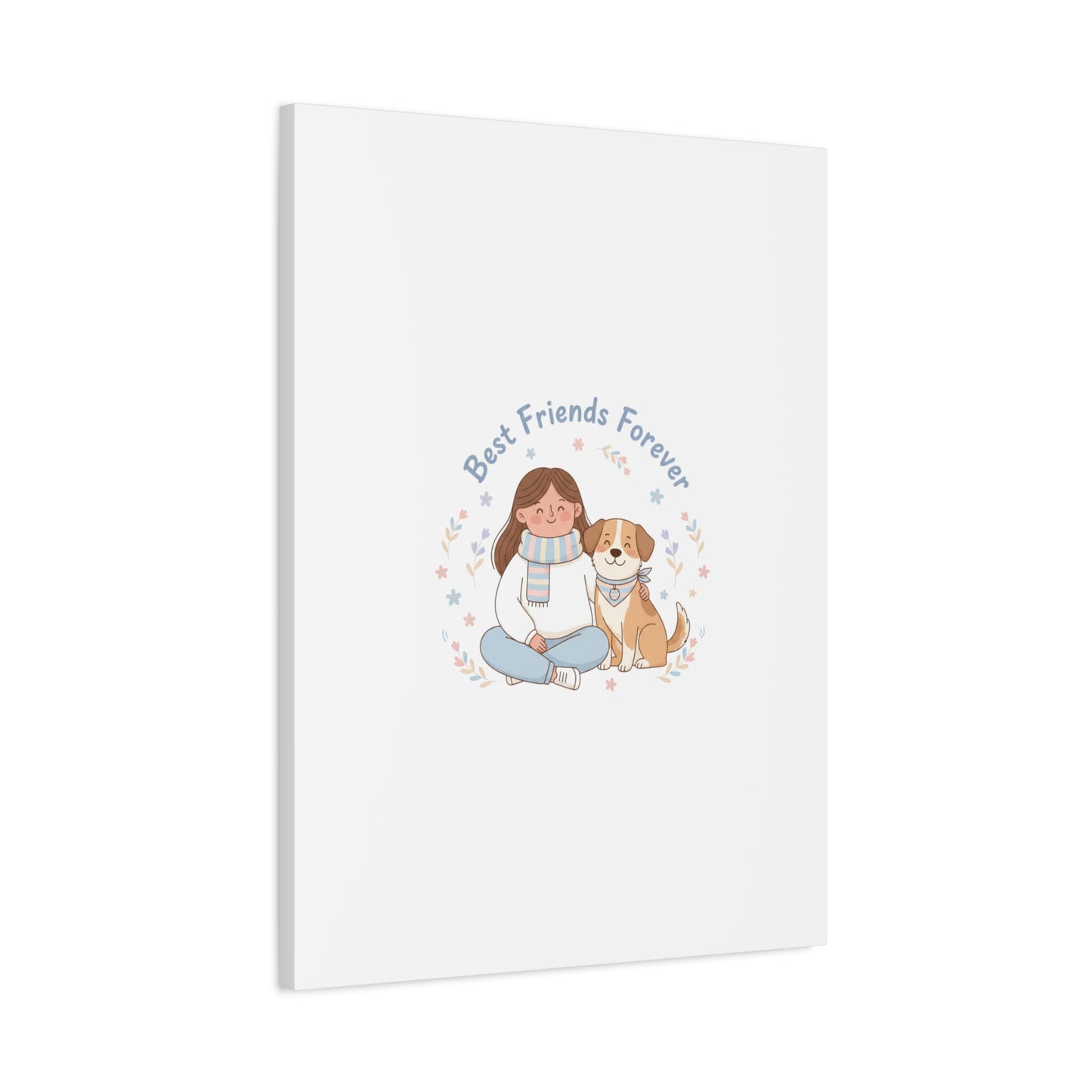 Best Friends Forever Canvas | Pet Owner Matching, Paw Print Art