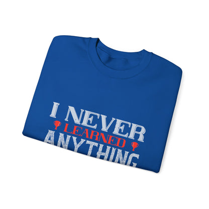 I never learned anything from a match that I won-01 — Unisex Heavy Blend Crewneck (G18000)
