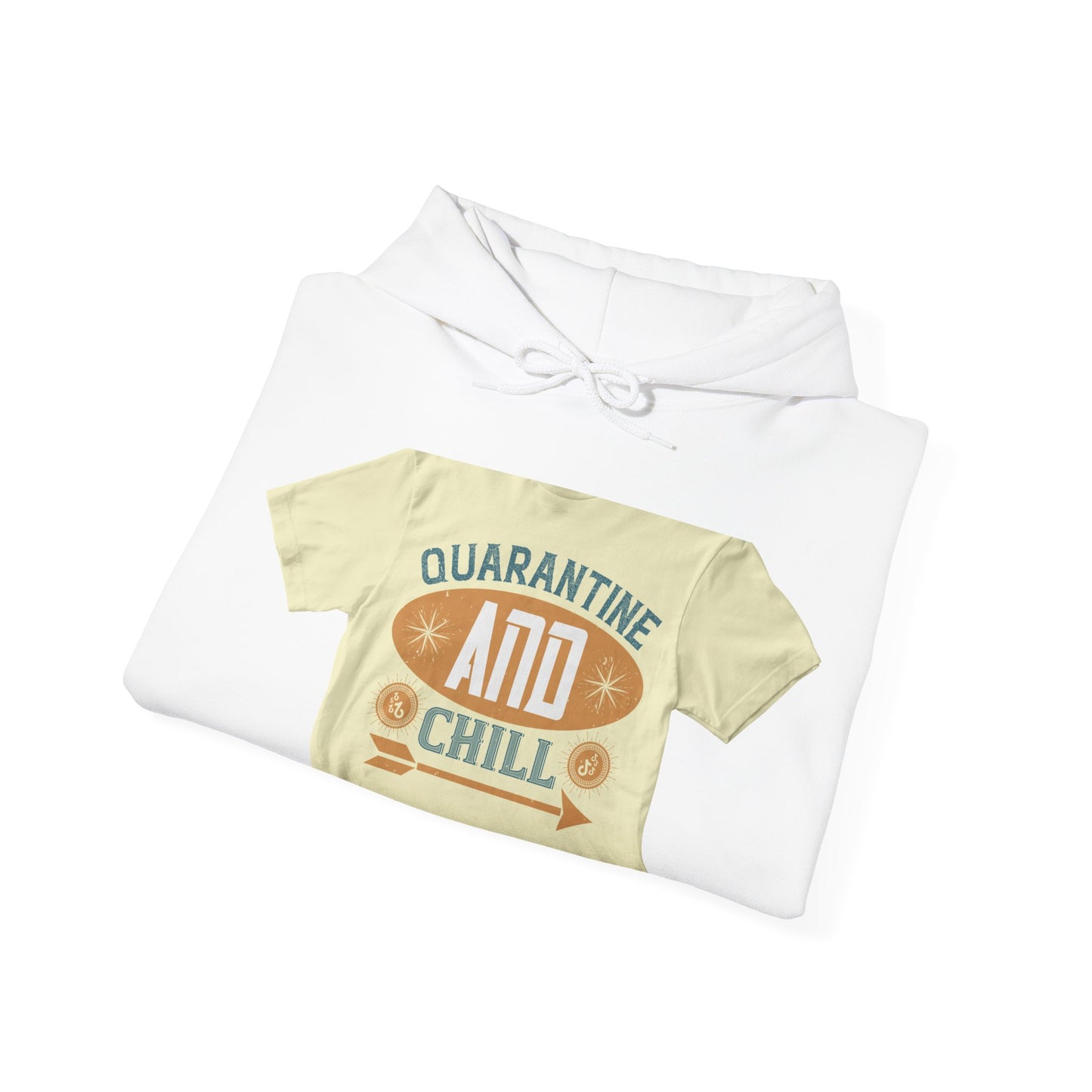 quarantine and chill1 — Unisex Heavy Blend Hoodie (G18500)