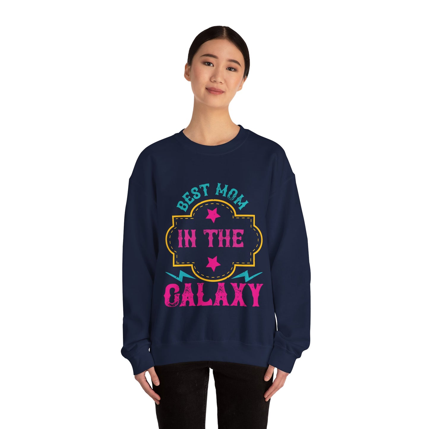 best mom in the galaxy-01 — Unisex Heavy Blend Crewneck (G18000)