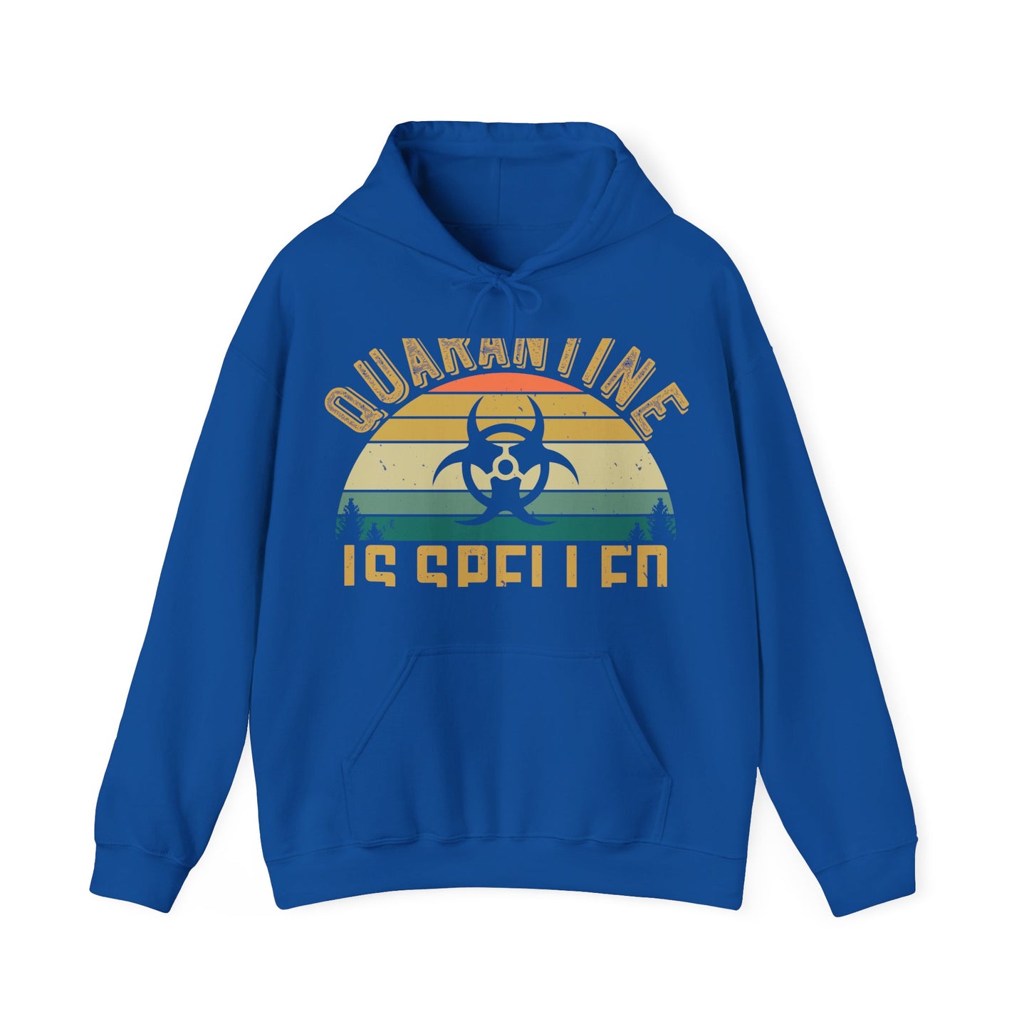 i think quarantine is spelled camping-01 — Unisex Heavy Blend Hoodie (G18500)