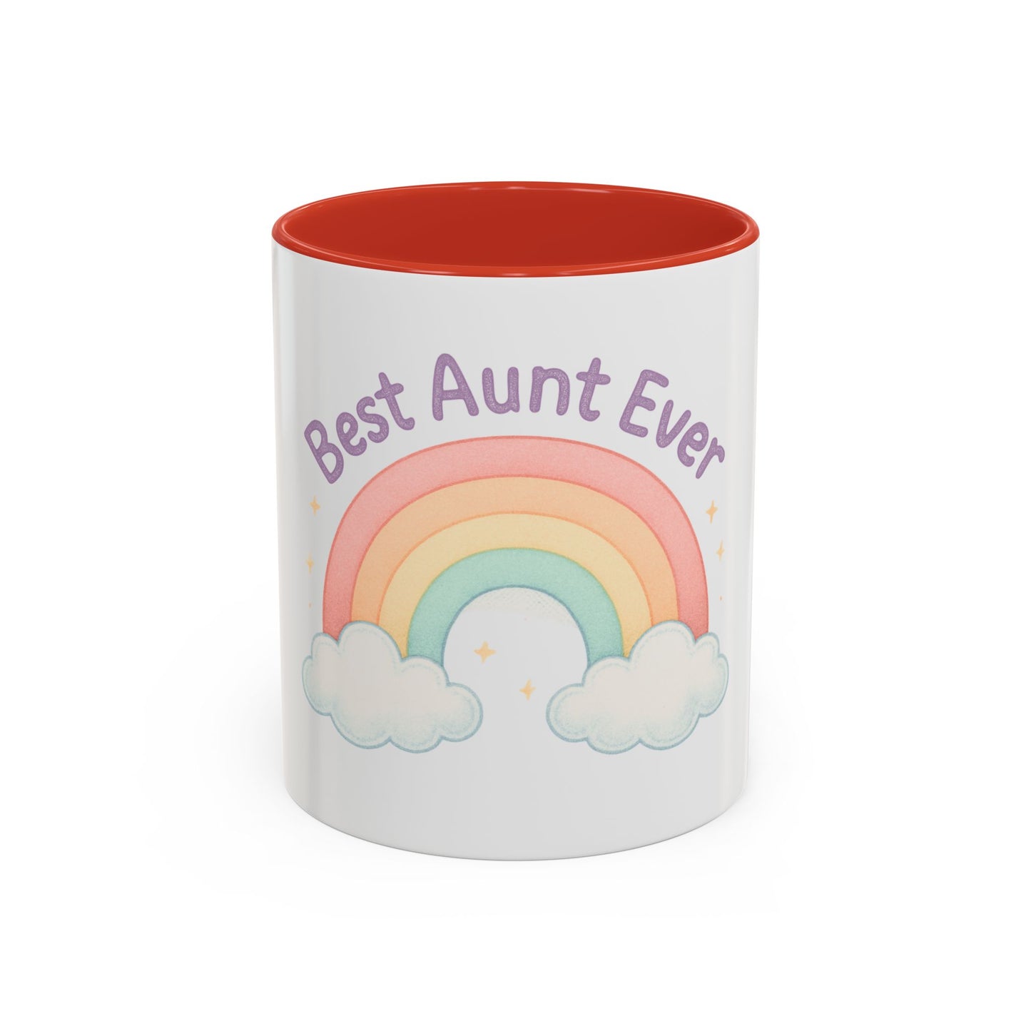 Best Aunt Ever Rainbow Coffee Mug, Gift for Aunts, 11oz, 15oz, Cute Mug, Birthday Gift, Unique Coffee Cup