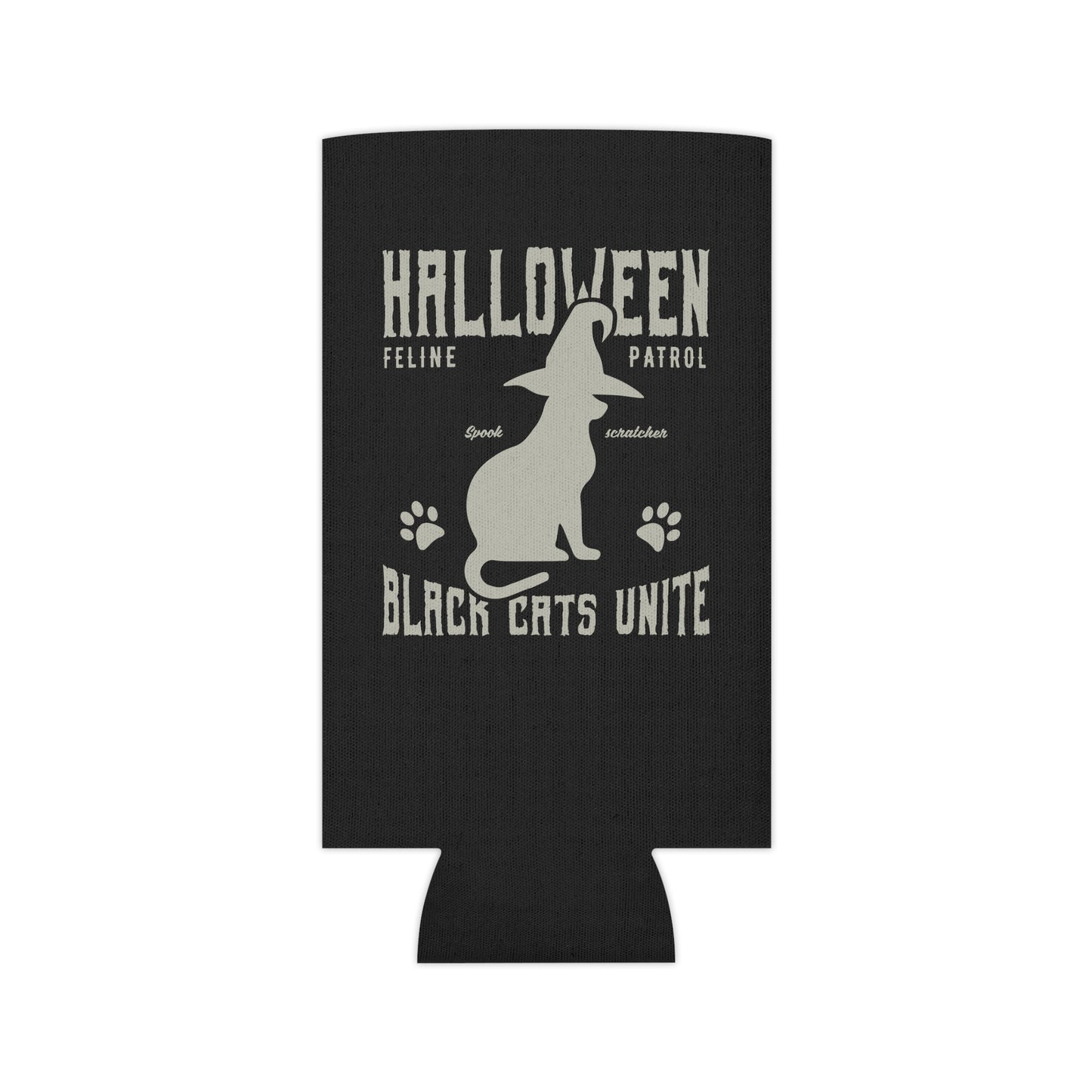 Halloween Black Cats Unite Can Cooler
