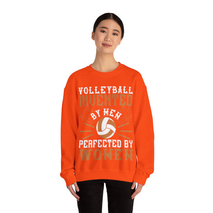 Volleyball Invented by men, perfected by women-01 — Unisex Heavy Blend Crewneck (G18000)