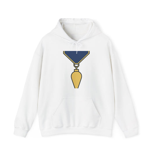 Junior Warden -JW - white bg — Unisex Heavy Blend Hoodie (G18500)
