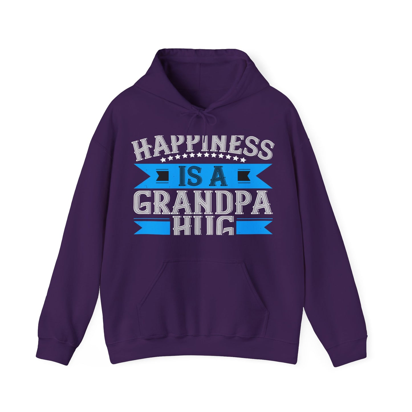 Happiness is a grandpa hug-01 — Unisex Heavy Blend Hoodie (G18500)