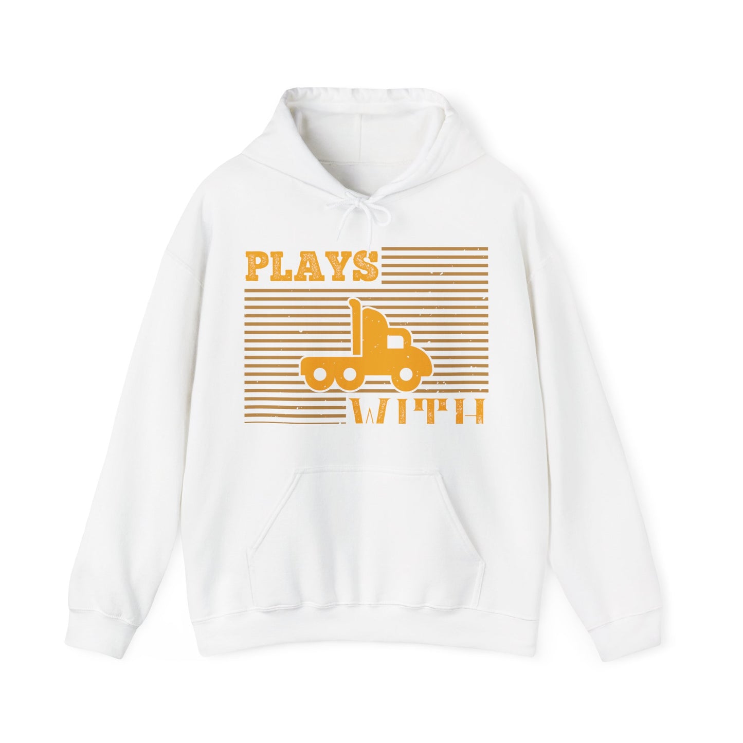 Still Plays With Trucks (2) — Unisex Heavy Blend Hoodie (G18500)