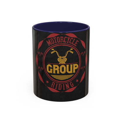 motorcycle group riding — Accent Mug 11/15oz