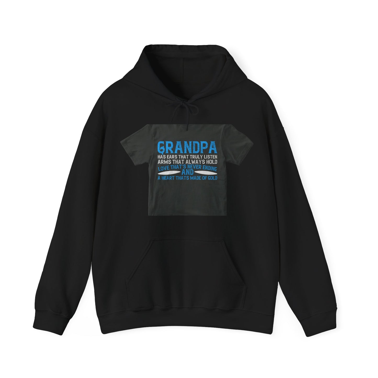 Grandpa has ears that truly listen arms that always hold-02 — Unisex Heavy Blend Hoodie (G18500)