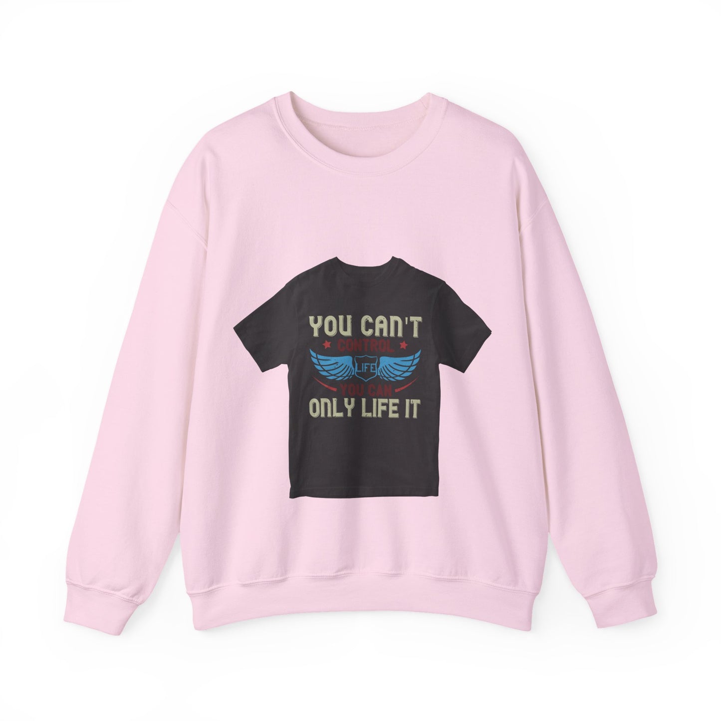 you can't control life you can only life it — Unisex Heavy Blend Crewneck (G18000)