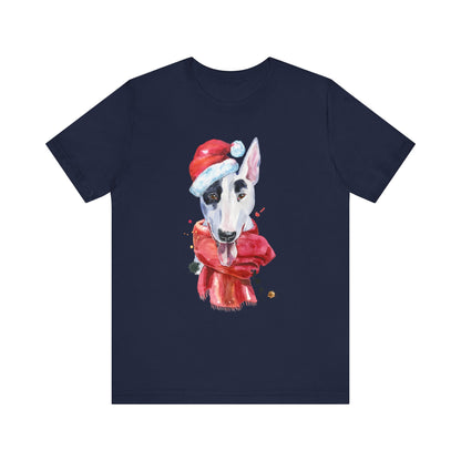Bull Terrier Dog With Cap T-shirt, Dog Tshirt, Pet Shirt, Animal Unisex Shirt, Crewneck Shirt, Short Sleeve Tee, Gift for Him, Gift for Her