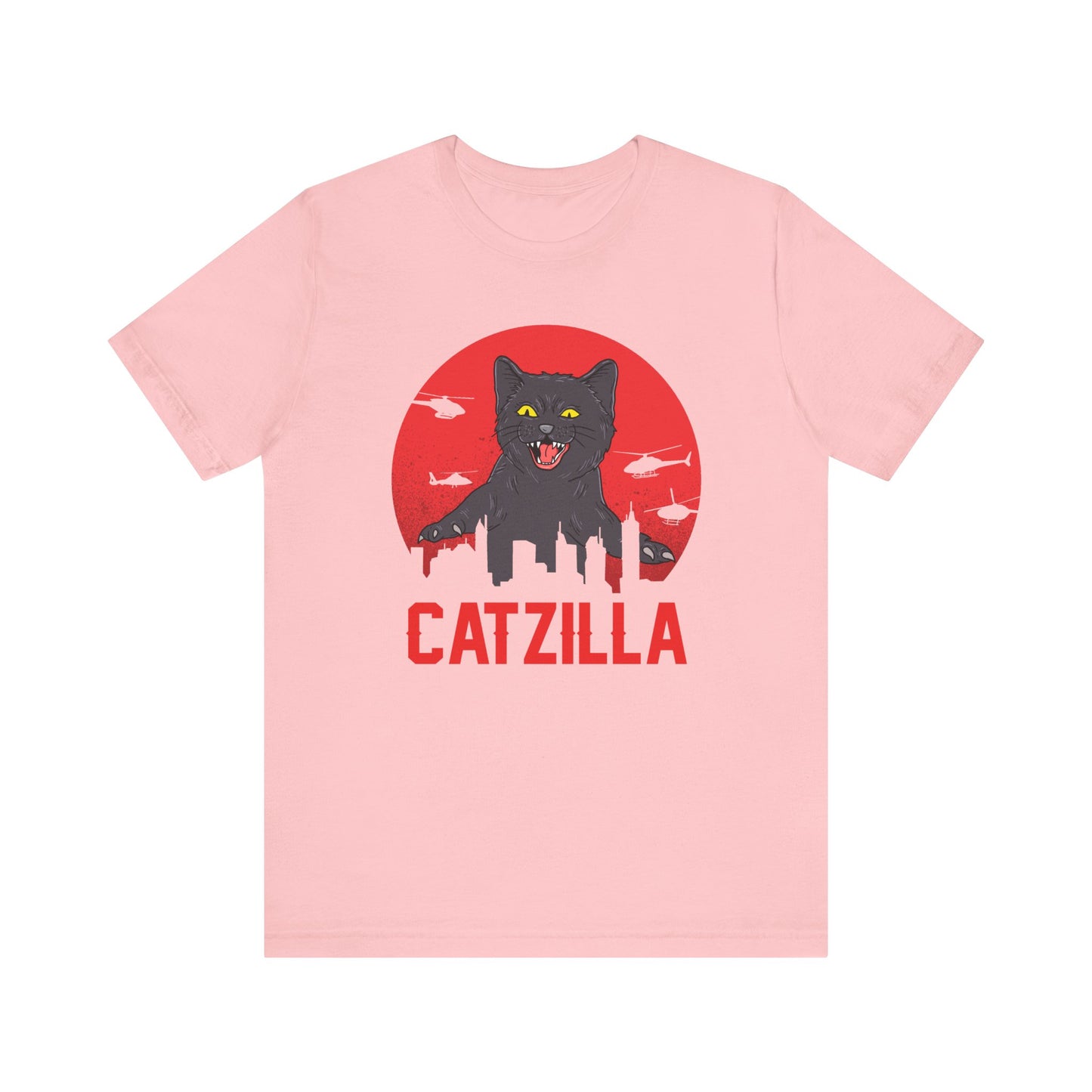 Catzilla T-shirt, Cat Lover Tshirt, Cat Mom Shirt, Animal Unisex Shirt, Pet Crewneck Shirt, Short Sleeve Tee, Gift for Him, Gift for Her