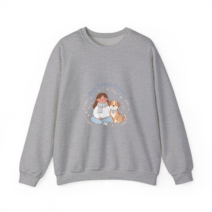 Best Friends Forever Crewneck Sweatshirt | pet owner matching, paw print design