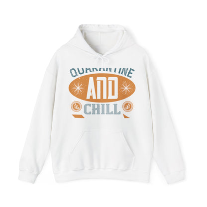 quarantine and chill-011 — Unisex Heavy Blend Hoodie (G18500)