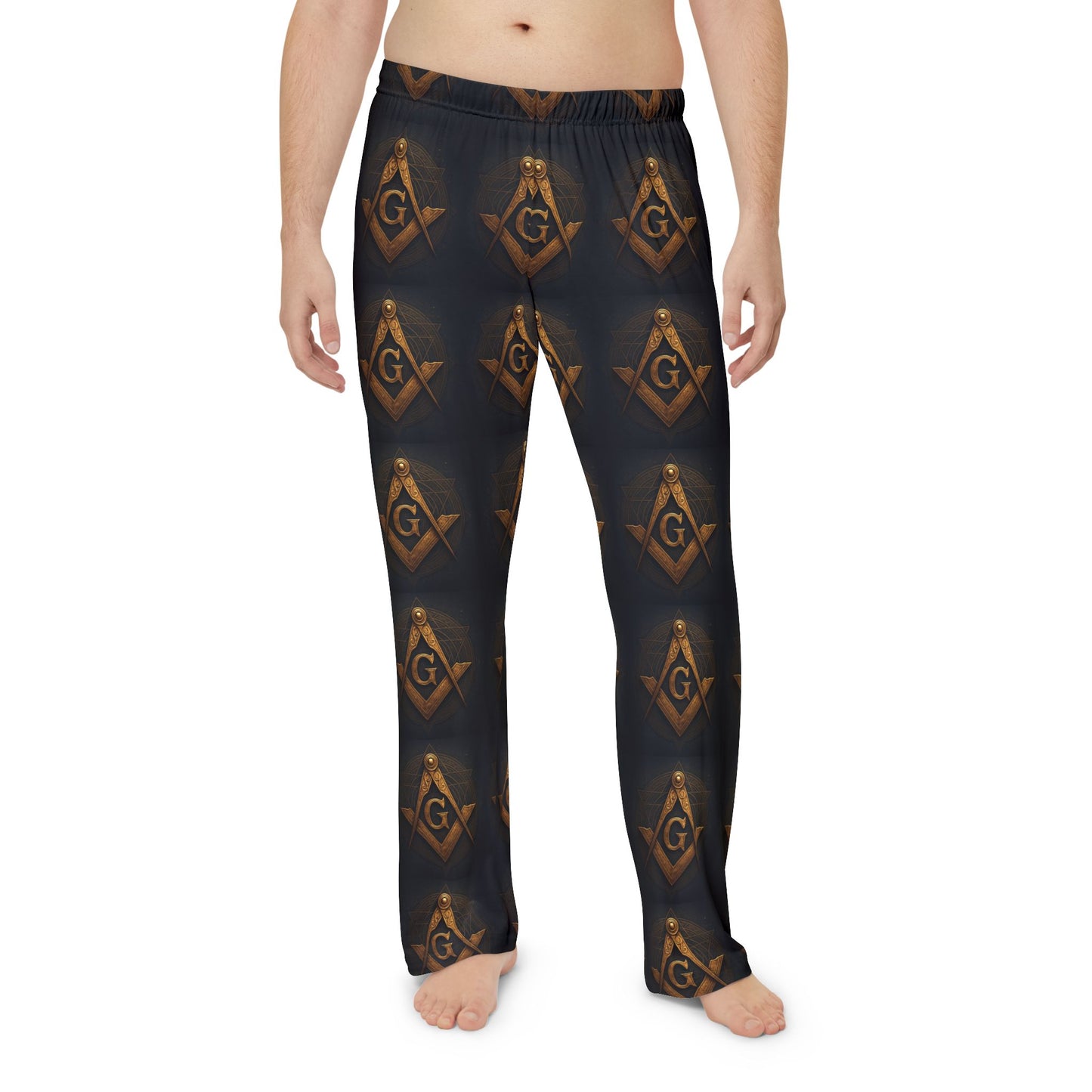 Freemason Emblem Pajama Pants | All-Over Print Lounge Sleepwear