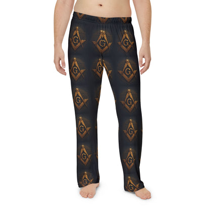 Freemason Emblem Pajama Pants | All-Over Print Lounge Sleepwear