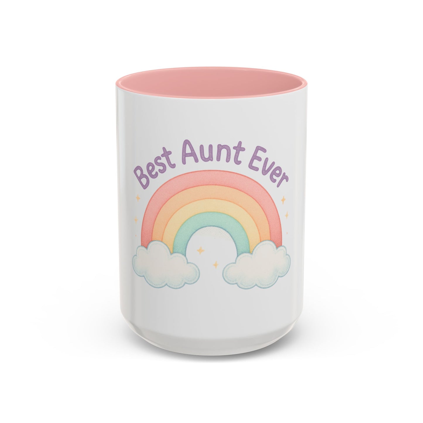 Best Aunt Ever Rainbow Coffee Mug, Gift for Aunts, 11oz, 15oz, Cute Mug, Birthday Gift, Unique Coffee Cup