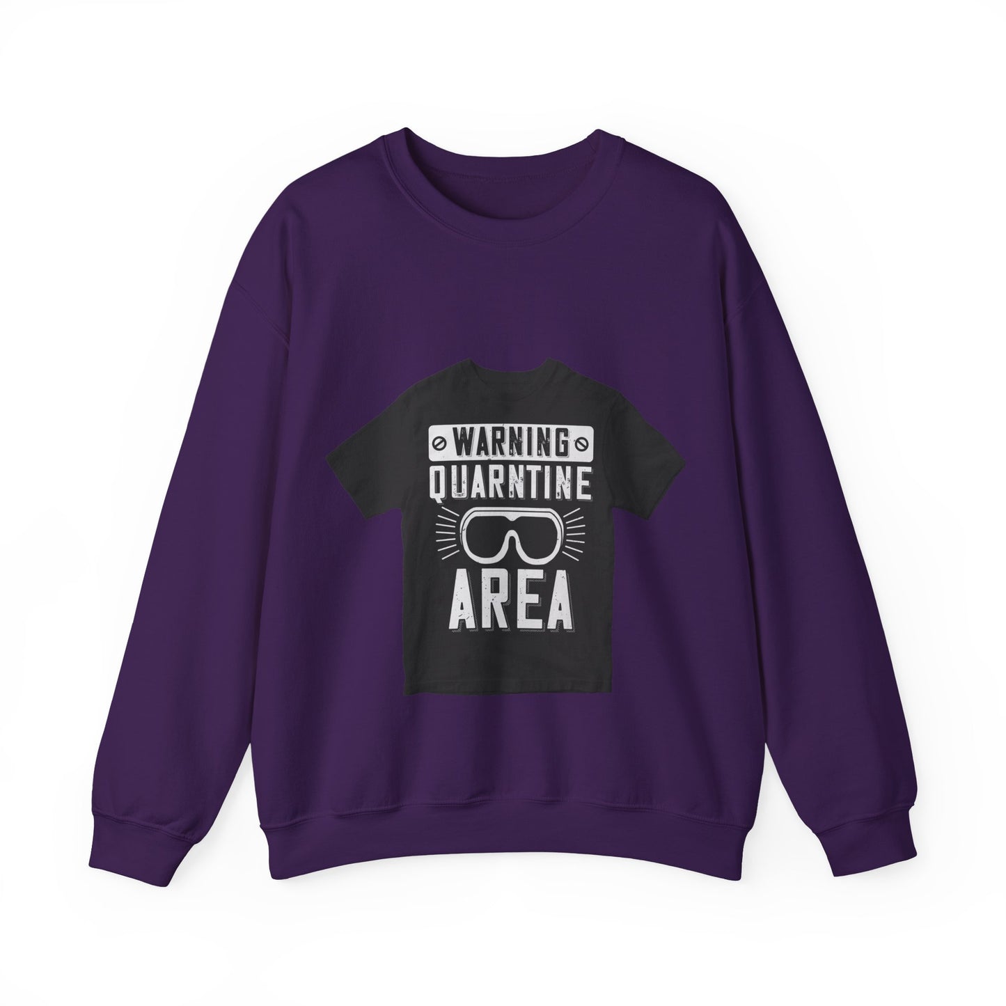 warning quarantine area — Unisex Heavy Blend Crewneck (G18000)