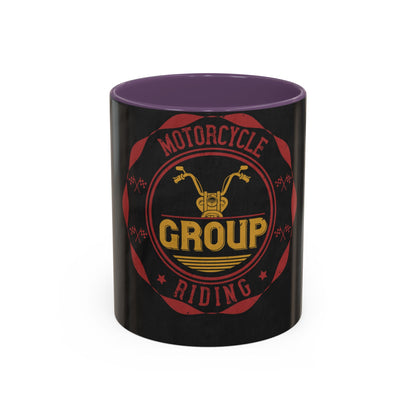 motorcycle group riding — Accent Mug 11/15oz