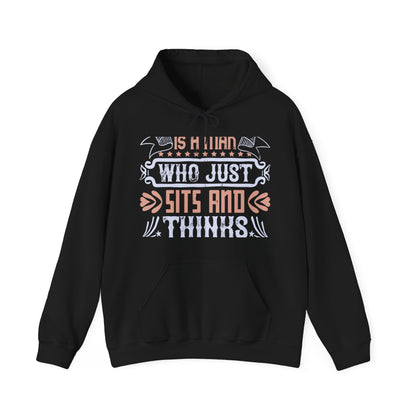 A conservative is a man who just sits and thinks, mostly sits-01 — Unisex Heavy Blend Hoodie (G18500)