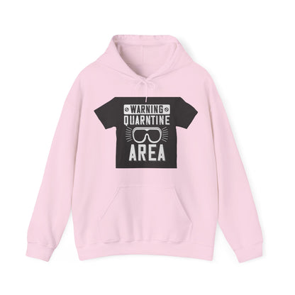 warning quarantine area — Unisex Heavy Blend Hoodie (G18500)