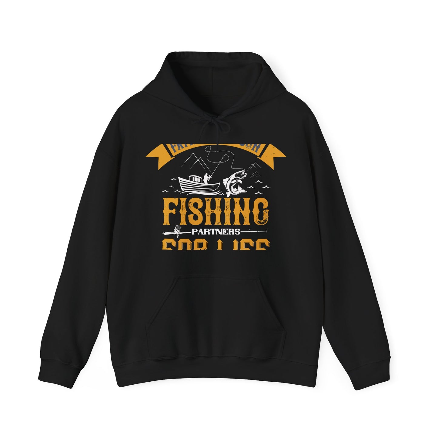 father and son fishing partners  for life-01 — Unisex Heavy Blend Hoodie (G18500)