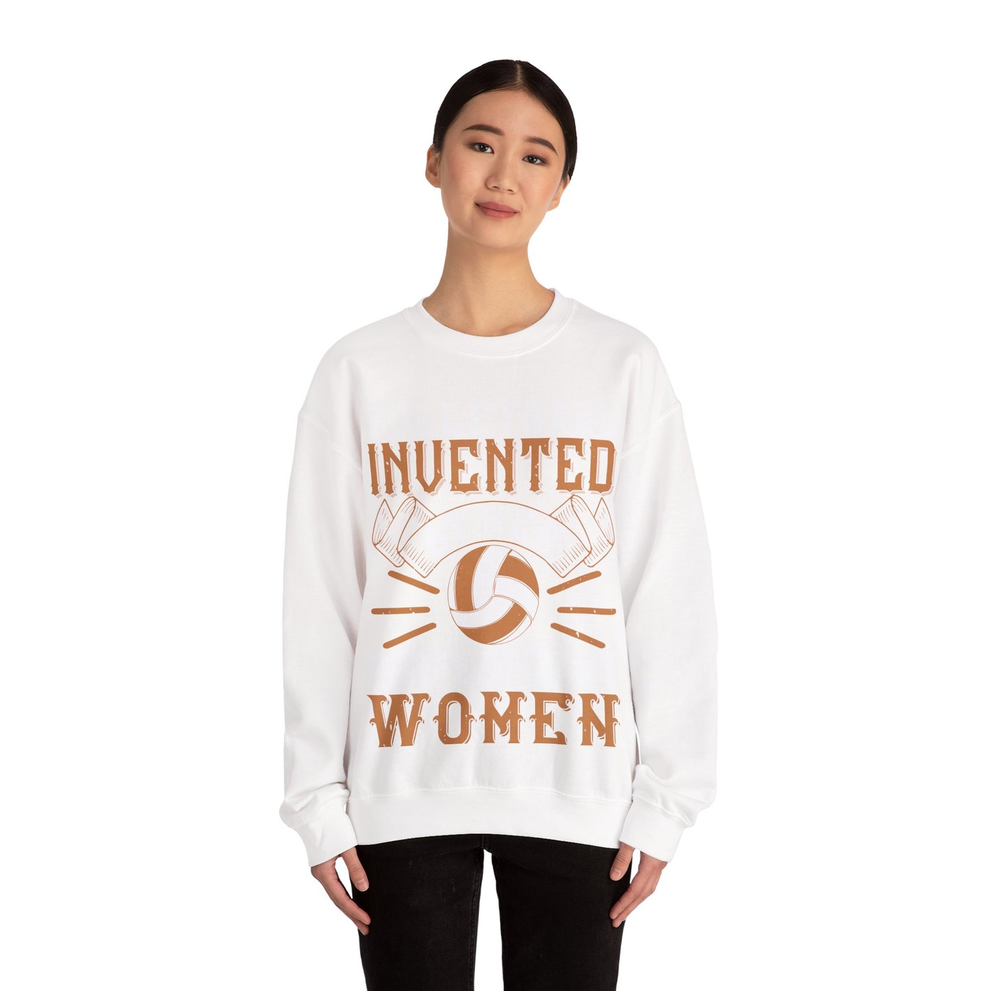 Volleyball Invented by men, perfected by women-01 — Unisex Heavy Blend Crewneck (G18000)