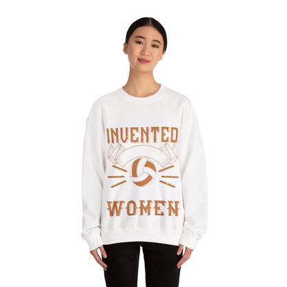 Volleyball Invented by men, perfected by women-01 — Unisex Heavy Blend Crewneck (G18000)