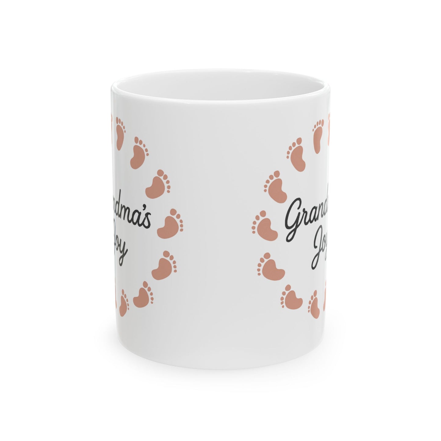 Grandma's Journey Ceramic Mug - Heartwarming Gift for Grandma, Footprint Design, Coffee Cup, Family Memories, [...]